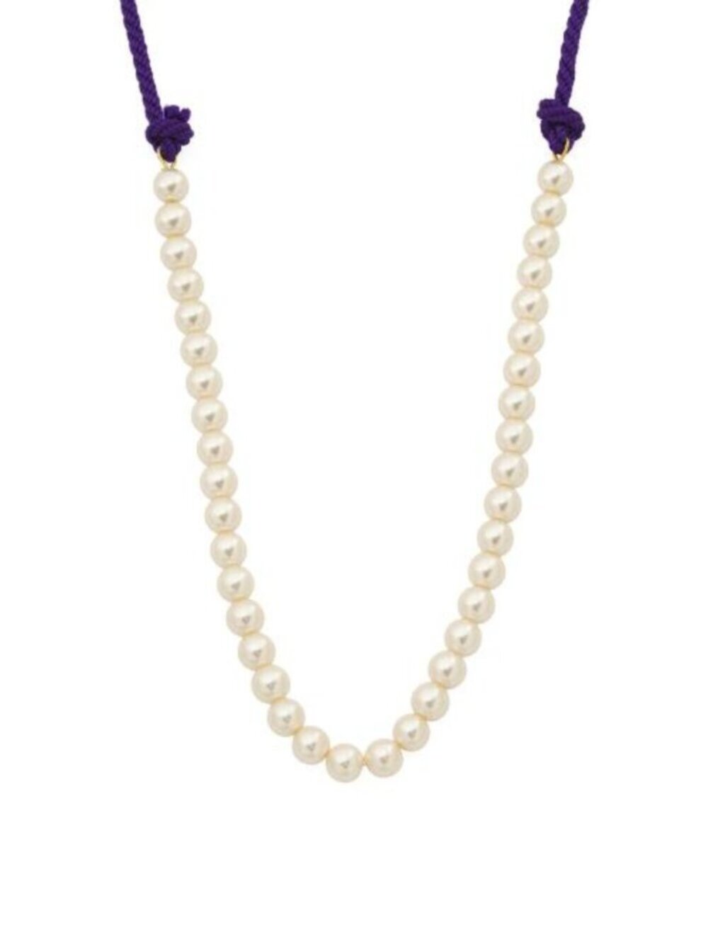 FORTE FORTE Made In Italy Braided Cord And Glass Pearls Necklace